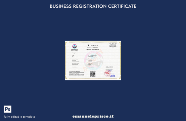 certificato di costituzione Cambogia stile verificato Modello Word e PDF